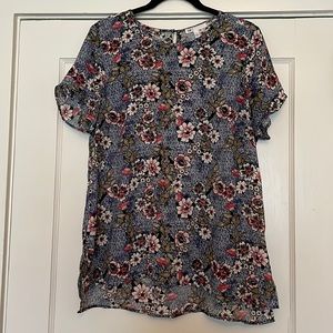 Floral Short Sleeve Blouse